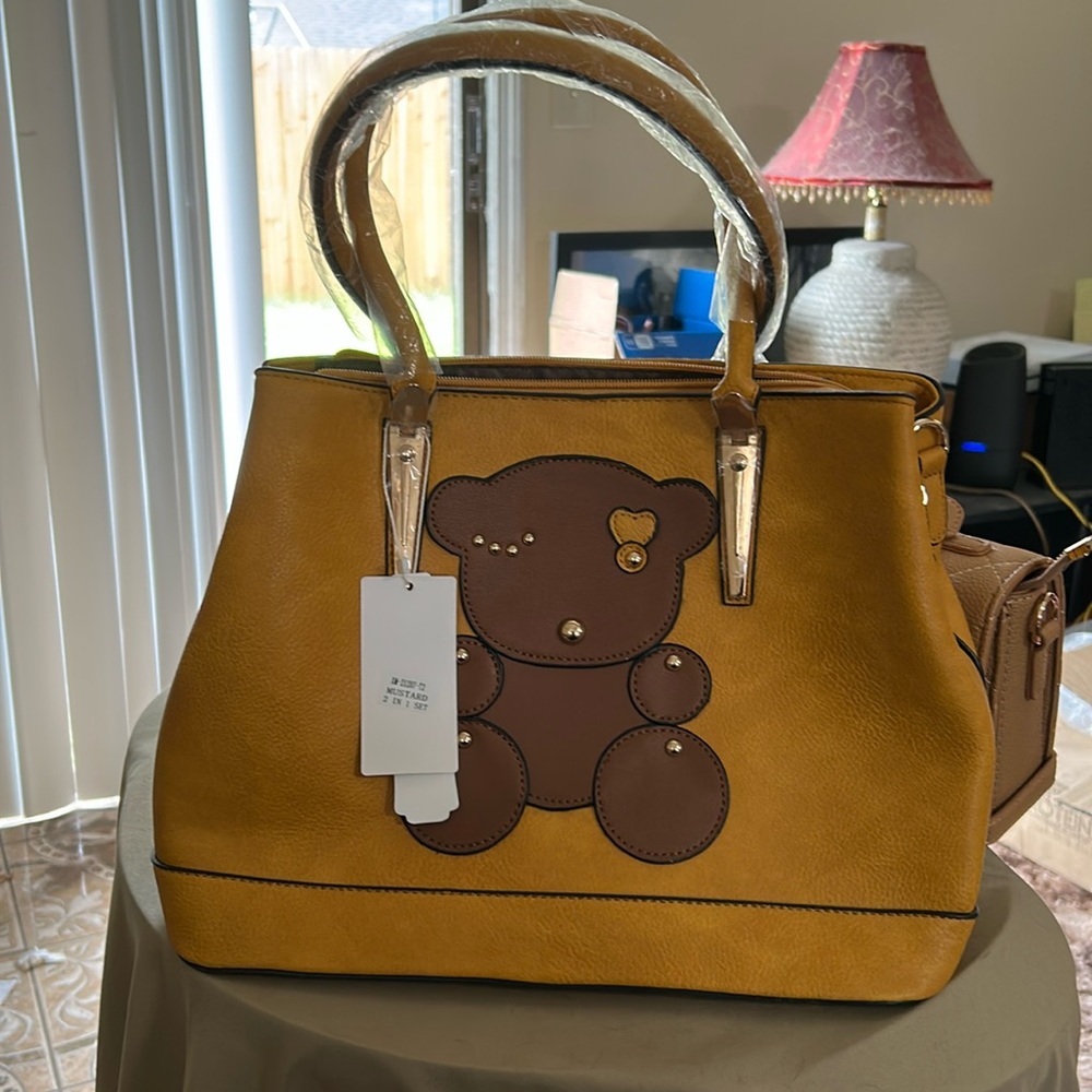 Mustard YelliwTeddy Bear Women's Bag